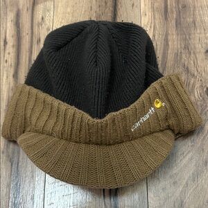 Carhartt Black and Brown Knit Cap